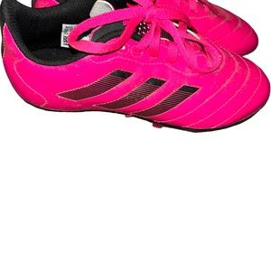 Adidas Goletto VIII Firm Ground hot pink black soccer Cleats kids youth 1.5Y